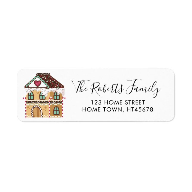 Gingerbread House Label (Front)