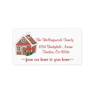 Gingerbread House Label