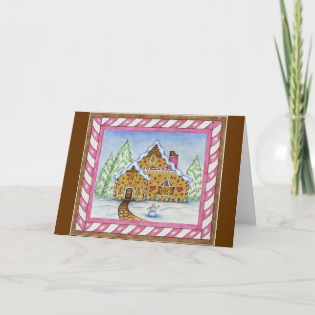 Gingerbread House Lodge Card (Front)