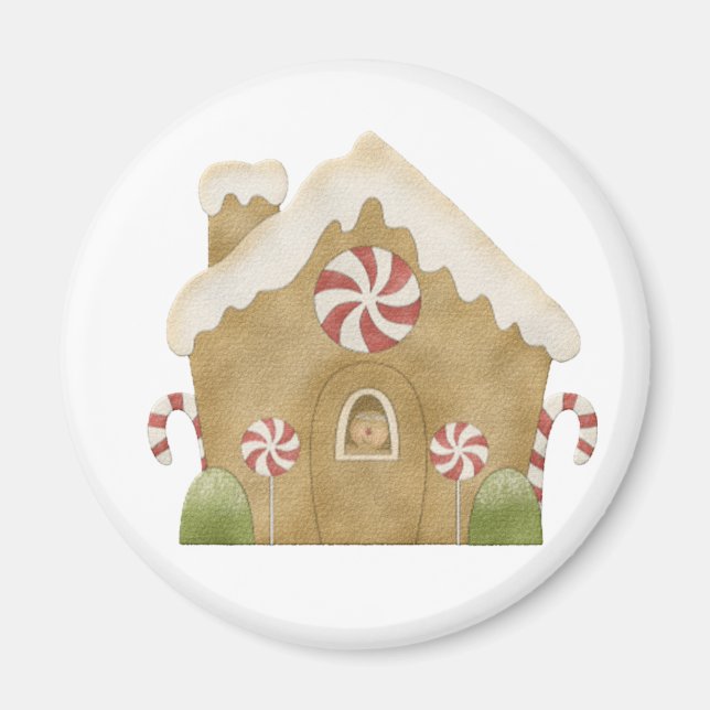 Gingerbread House Magnet (Front)