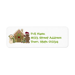 Gingerbread House Mailing Labels