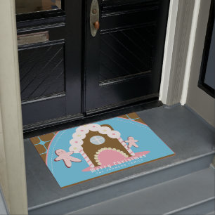 Gingerbread House Man Family Name Doormat
