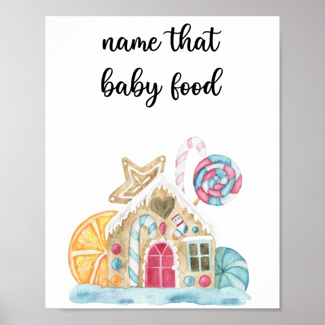 Gingerbread house - name that baby food poster (Front)