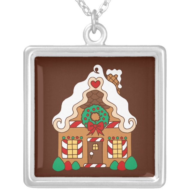 Gingerbread House Necklace (Front)