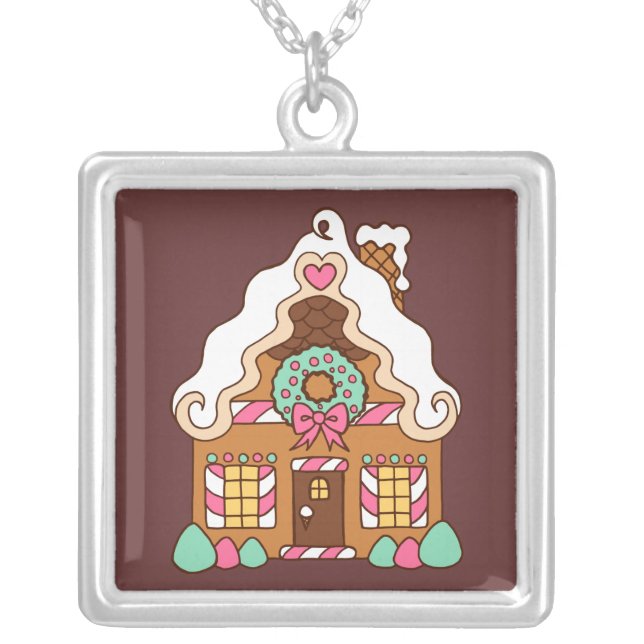 Gingerbread House Necklace (Front)