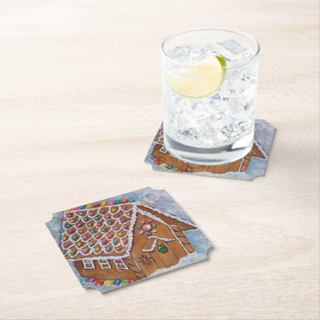Gingerbread House Paper Coaster (Insitu)