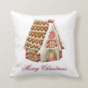 gingerbread house pillow