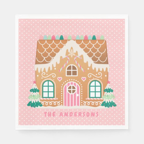 Gingerbread  House  Personalized  Napkins