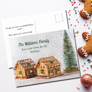 Gingerbread House Photo New Home Christmas Moving Postcard