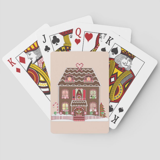 gingerbread house playing cards (Back)