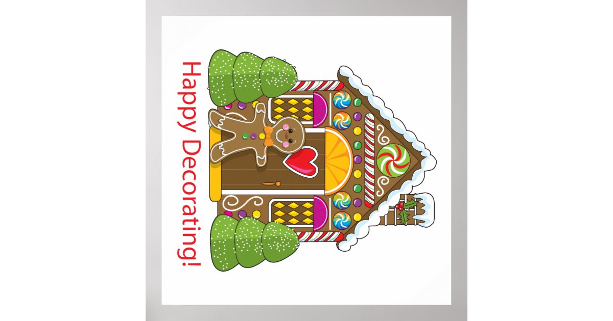 Gingerbread House Poster Zazzle