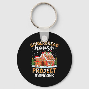 Gingerbread House Project Manager Christmas Cookie Keychain