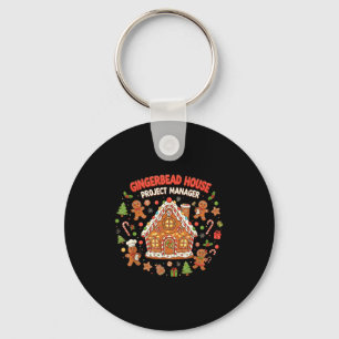 Gingerbread House Project Manager Cookie Baking Fu Keychain