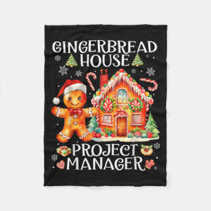 Gingerbread House Project Manager Decorating Bakin Fleece Blanket