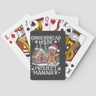 Gingerbread House Project Manager Funny Christmas Poker Cards