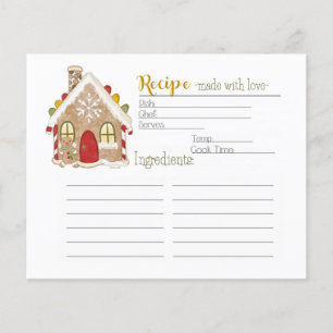 Gingerbread House Recipe Card
