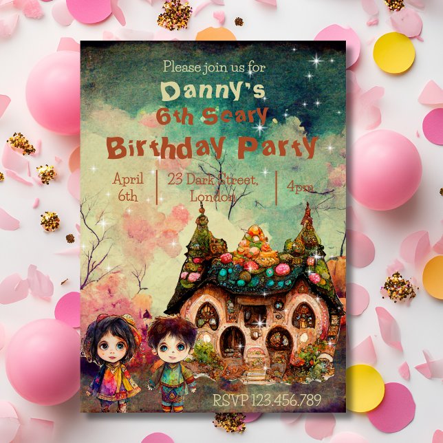 Gingerbread House scary birthday Invitation (Creator Uploaded)