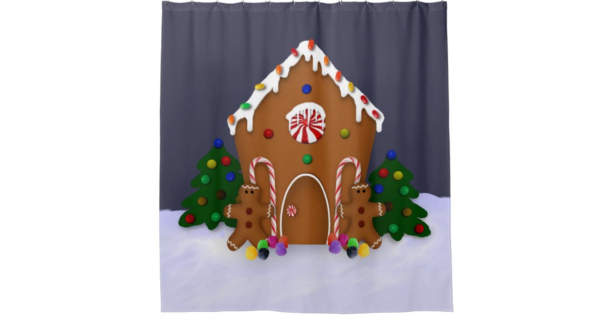 Gingerbread House Shower Curtain Zazzle Com