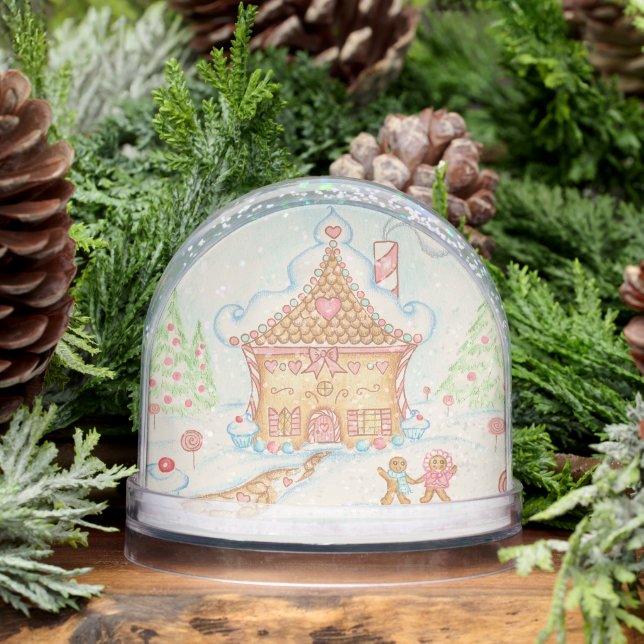 Gingerbread House Snow Globe  (Winter)