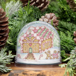 Gingerbread House Snow Globe 