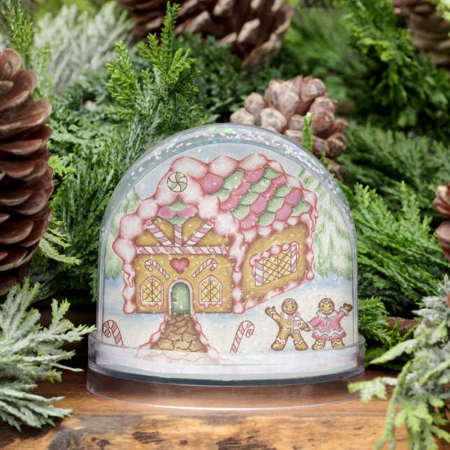Gingerbread House Snow Globe  (Winter)