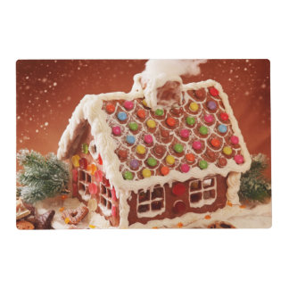 gingerbread house square placemat
