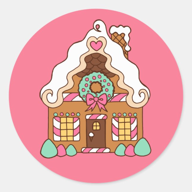 Gingerbread House Sticker (Front)