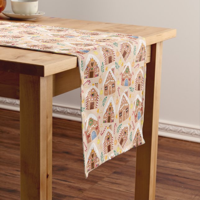 Gingerbread House Table Runner (In Situ)