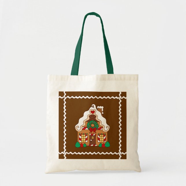 Gingerbread House Tote Bag (Front)