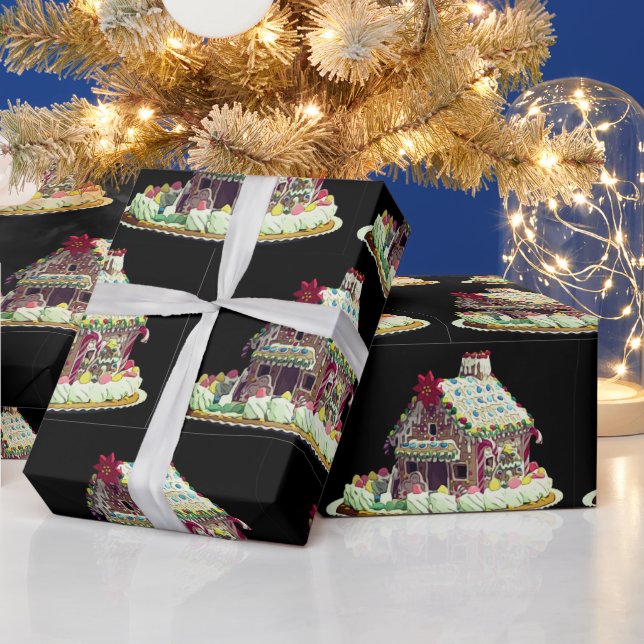 Gingerbread House Treat Wrapping Paper (Holidays)