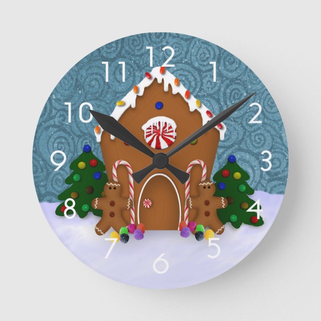 Gingerbread House Wall Clock (Front)