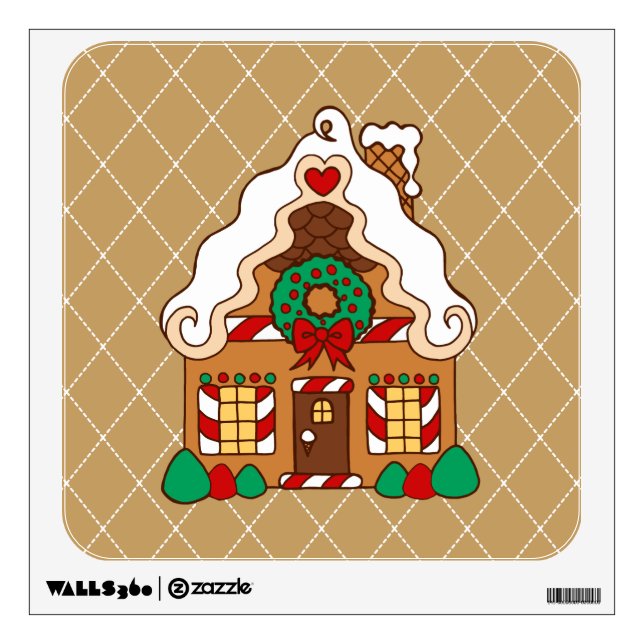  Gingerbread House Wall Decal (Front)