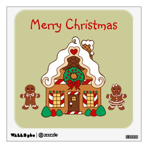 Gingerbread House Wall Decal | Zazzle