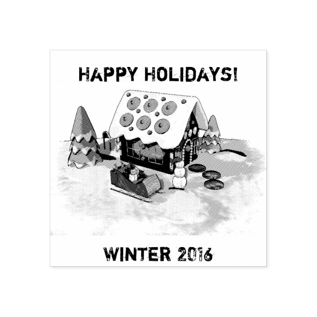 Gingerbread house Winter Holidays Stamper Rubber Stamp (Imprint)
