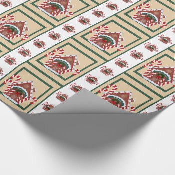 Gingerbread House Wrapping Paper by Iggys_World at Zazzle