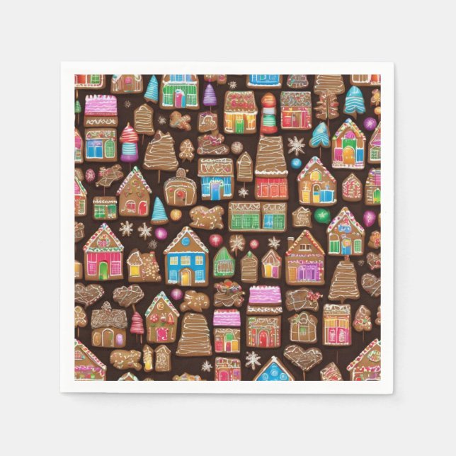 Gingerbread Houses Napkins (Front)