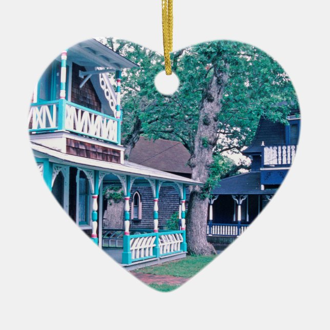 Gingerbread Houses Tom Wurl Ceramic Ornament (Front)