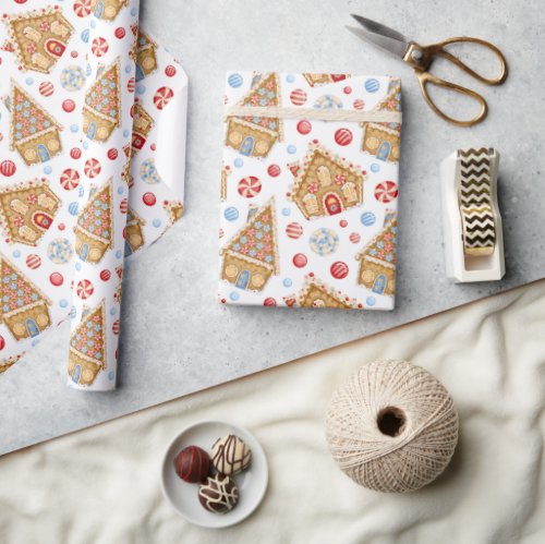 Gingerbread Houses  Wrapping Paper