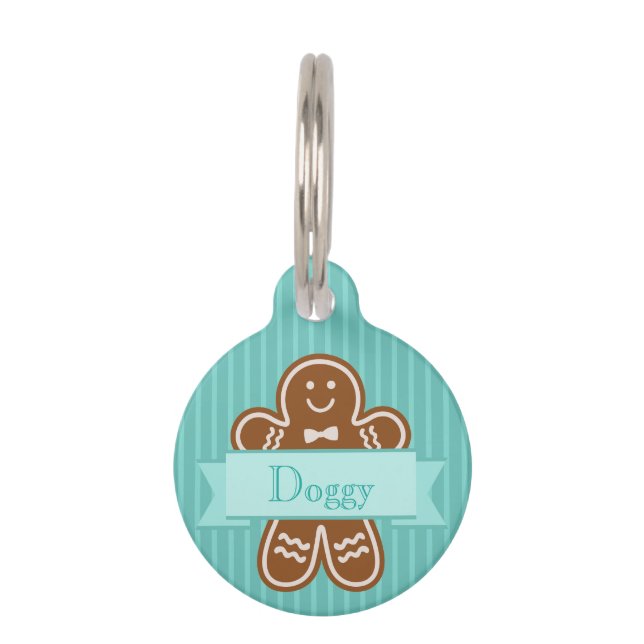 Gingerbread Hugs Pet Name Tag (Front)