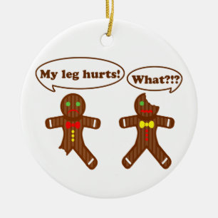 Gingerbread Humor Ceramic Ornament
