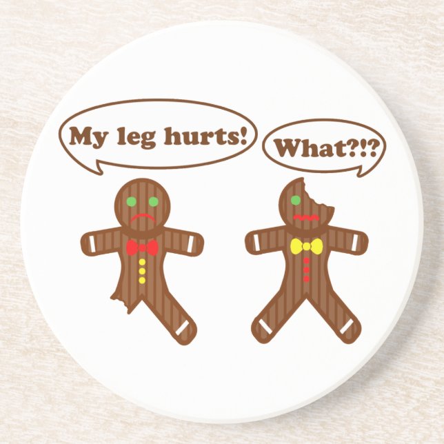 Gingerbread Humor Drink Coaster (Front)
