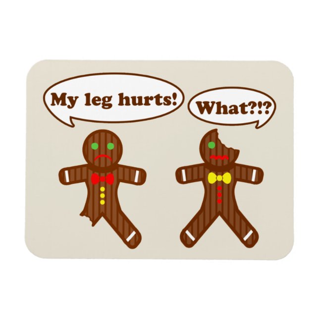 Gingerbread Humor (green) Magnet (Horizontal)