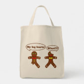 Gingerbread Humor Grocery Tote Bag (Back)