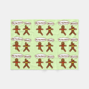 Gingerbread Humor Pattern Fleece Blanket