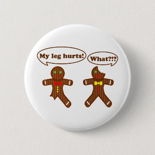 Gingerbread Humor Pinback Button