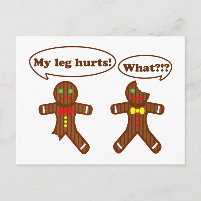 Gingerbread Humor Postcard (Front)