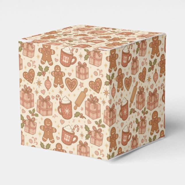 Gingerbread Joy Favor Boxes (Front Side)
