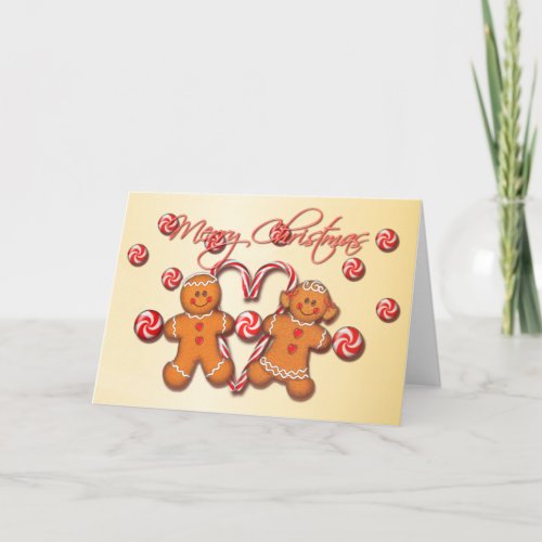 GINGERBREAD KIDS by SHARON SHARPE Holiday Card