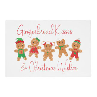 Gingerbread Kisses & Christmas Wishes Placemat