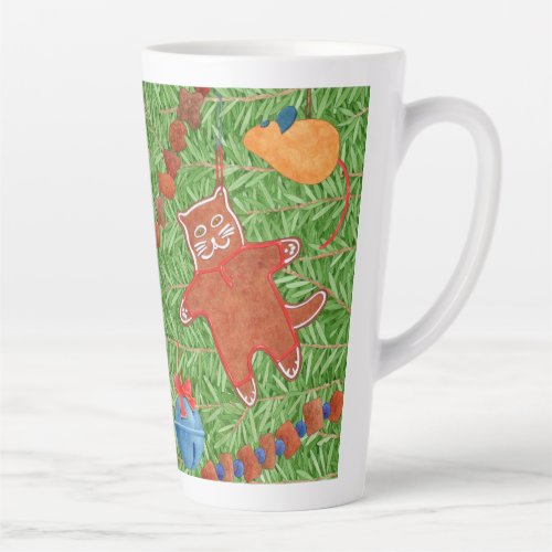 GINGERBREAD KITTY Tall Latte Mug